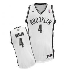 Women's Adidas Brooklyn Nets #4 Jahlil Okafor Swingman White Home NBA Jersey
