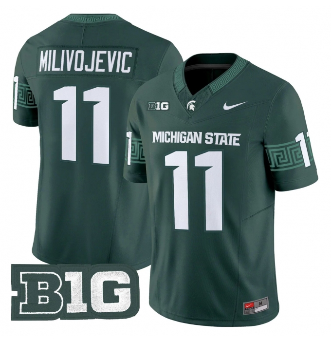 Men's Michigan State Spartans #11 ALESSIO MILIVOJEVIC 2026 Vapor Limited Green Jersey