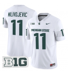 Men's Michigan State Spartans #11 ALESSIO MILIVOJEVIC 2026 Vapor Limited White Jersey