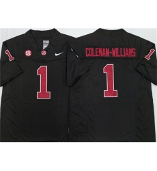 Men's Alabama Crimson Tide #1 Ryan Alexander Coleman-Williams Jr Black 2026 F.U.S.E Stitched Football Jersey