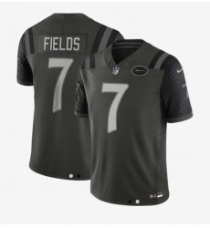 Men's New York Jets #7 Justin Fields Black Rivalries Collection Jersey