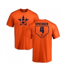 MLB Nike Houston Astros #4 George Springer Orange RBI T-Shirt