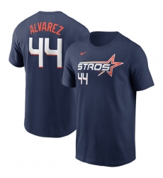 Men's Houston Astros #44 Yordan Alvarez Navy 2025 City Connect Fuse Name & Number T-Shirt