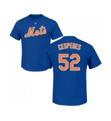 MLB Nike New York Mets #52 Yoenis Cespedes Royal Blue Name & Number T-Shirt