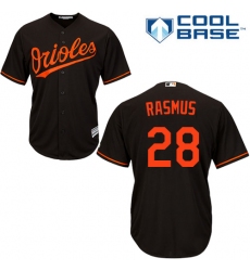 Youth Majestic Baltimore Orioles #28 Colby Rasmus Replica Black Alternate Cool Base MLB Jersey