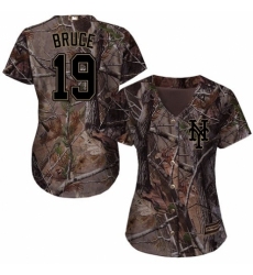 Women's Majestic New York Mets #19 Jay Bruce Authentic Camo Realtree Collection Flex Base MLB Jersey