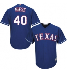 Youth Majestic Texas Rangers #49 Jon Niese Replica Royal Blue Alternate 2 Cool Base MLB Jersey