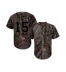 Youth Washington Nationals #15 Matt Adams Authentic Camo Realtree Collection Flex Base Baseball Jersey
