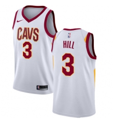 Women's Nike Cleveland Cavaliers #3 George Hill Authentic White NBA Jersey - Association Edition