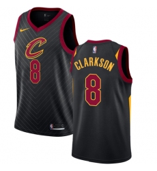 Women's Nike Cleveland Cavaliers #8 Jordan Clarkson Authentic Black NBA Jersey Statement Edition