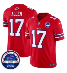 Men's Buffalo Bills #17 Josh Allen Red F.U.S.E. 2026 Inaugural Season at Highmark Stadium Football Stitched Jersey