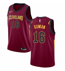 Men's Nike Cleveland Cavaliers #16 Cedi Osman Swingman Maroon NBA Jersey - Icon Edition