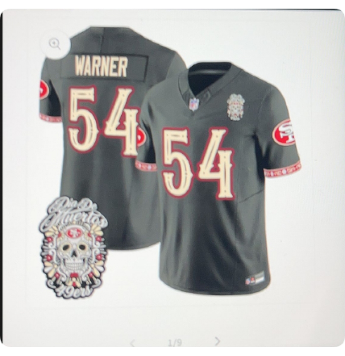 Men's San Francisco 49ers #54 Fred Warner Black Limited Stitched Football Jersey