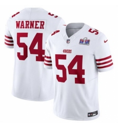 Men's San Francisco 49ers #54 Fred Warner White 2023 F U S E Vapor Untouchable Limited Stitched Football 2024 Super Bowl LVIII Jersey