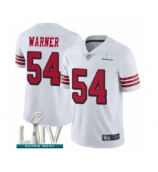Youth San Francisco 49ers #54 Fred Warner Limited White Rush Vapor Untouchable Super Bowl LIV Bound Football Jersey