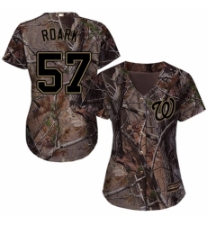Women's Majestic Washington Nationals #57 Tanner Roark Authentic Camo Realtree Collection Flex Base MLB Jersey