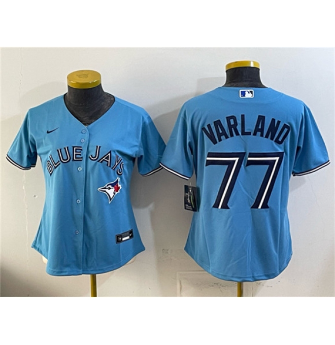 Youth Toronto Blue Jays #77 Louis Varland Blue Stitched Baseball Jersey