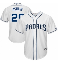 Youth Majestic San Diego Padres #20 Carlos Asuaje Authentic White Home Cool Base MLB Jersey