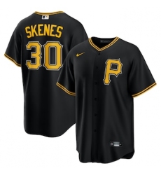 Men's Pittsburgh Pirates #30 Paul Skenes Nike Black Alternate Replica Player Jersey