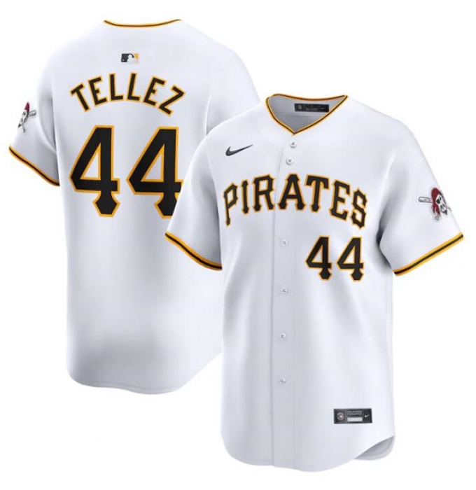 Men's Pittsburgh Pirates #44 Rowdy Tellez White Home Limited Baseball Stitched Jersey