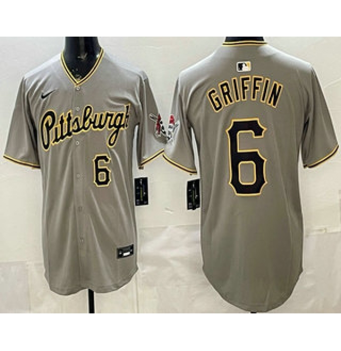 Men's Pittsburgh Pirates #6 Konnor Griffin Grey Limited Jersey