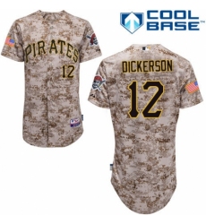 Men's Majestic Pittsburgh Pirates #12 Corey Dickerson Authentic Camo Alternate Cool Base MLB Jersey