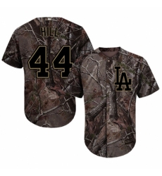 Youth Majestic Los Angeles Dodgers #44 Rich Hill Authentic Camo Realtree Collection Flex Base MLB Jersey