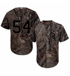 Men's Majestic Chicago White Sox #54 Chris Beck Authentic Camo Realtree Collection Flex Base MLB Jersey