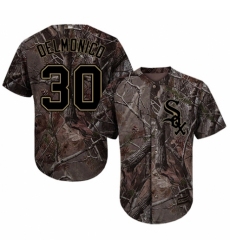 Youth Majestic Chicago White Sox #30 Nicky Delmonico Authentic Camo Realtree Collection Flex Base MLB Jersey