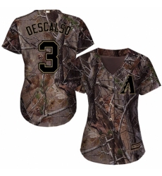 Women's Majestic Arizona Diamondbacks #3 Daniel Descalso Authentic Camo Realtree Collection Flex Base MLB Jersey