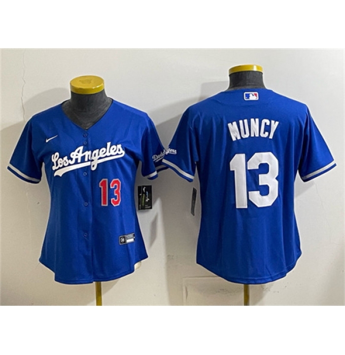 Youth Los Angeles Dodgers #13 Max Muncy Royal Alternate Stadium Stitched Baseball Jersey