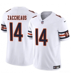 Men's Chicago Bears #14 Olamide Zaccheaus White 2025 F.U.S.E. Vapor Football Stitched Jersey