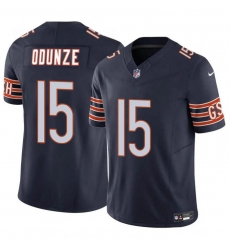 Men's Chicago Bears #15 Rome Odunze Navy 2024 Draft F.U.S.E. Vapor Football Stitched Jersey