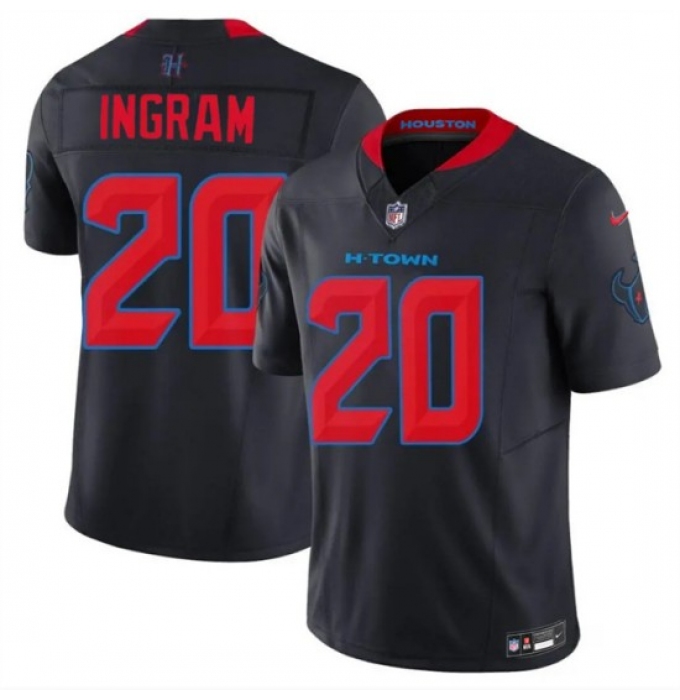 Men's Houston Texans #20 Ja'Marcus Ingram Navy 2nd Alternate 2026 F.U.S.E. Vapor Limited Stitched Football Jersey
