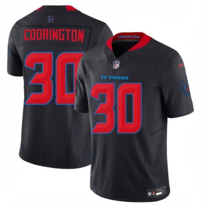Men's Houston Texans #30 Brandon Codrington Navy 2nd Alternate 2026 F.U.S.E. Vapor Limited Stitched Football Jersey
