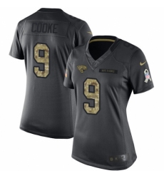 Women's Nike Jacksonville Jaguars #9 Logan Cooke Limited Black 2016 Salute to Service NFL Jersey