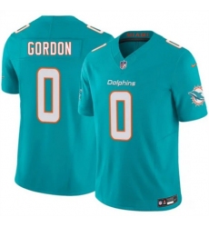 Men's Miami Dolphins #0 Ollie Gordon Aqua 2026 F.U.S.E. Vapor Limited Football Stitched Jersey