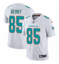Men's Nike Miami Dolphins #85 A.J. Derby White Vapor Untouchable Limited Player NFL Jersey