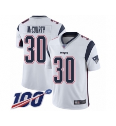 Men's New England Patriots #30 Jason McCourty White Vapor Untouchable Limited Player 100th Season Football Jersey