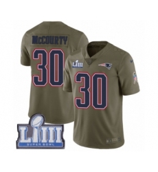 Men's Nike New England Patriots #30 Jason McCourty Limited Olive 2017 Salute to Service Super Bowl LIII Bound NFL Jersey