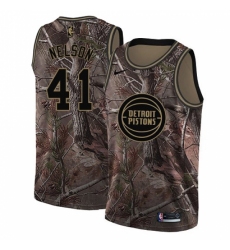 Youth Nike Detroit Pistons #41 Jameer Nelson Swingman Camo Realtree Collection NBA Jersey