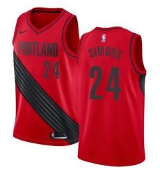 Women's Nike Portland Trail Blazers #24 Anfernee Simons Swingman Red NBA Jersey Statement Edition