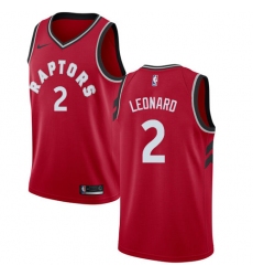 Men's Nike Toronto Raptors #2 Kawhi Leonard Swingman Red NBA Jersey - Icon Edition