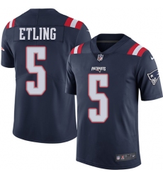 Youth Nike New England Patriots #5 Danny Etling Limited Navy Blue Rush Vapor Untouchable NFL Jersey
