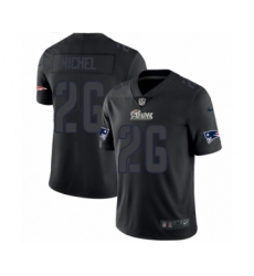 Men's Nike New England Patriots #26 Sony Michel Limited Black Rush Impact NFL Jersey