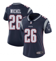 Women's Nike New England Patriots #26 Sony Michel Navy Blue Team Color Vapor Untouchable Limited Player NFL Jersey