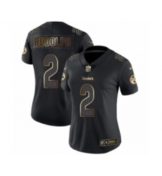 Women's Pittsburgh Steelers #2 Mason Rudolph Black Gold Vapor Untouchable Limited Player Football Jersey
