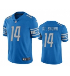 Men's Detroit Lions #14 Amon Ra St Brown Blue Vapor Untouchable Limited Stitched Jersey