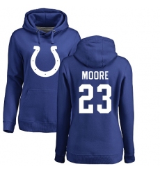 NFL Women's Nike Indianapolis Colts #23 Kenny Moore Royal Blue Name & Number Logo Pullover Hoodie