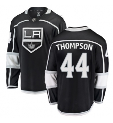 Men's Los Angeles Kings #44 Nate Thompson Authentic Black Home Fanatics Branded Breakaway NHL Jersey